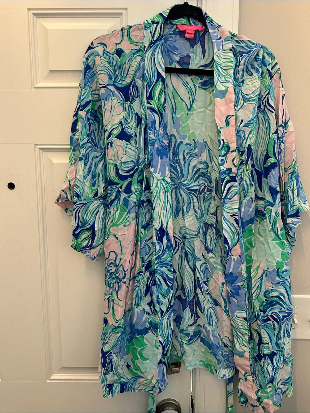 Lilly Pulitzer Men's Floral Button-Down in Blue, Green & Pink